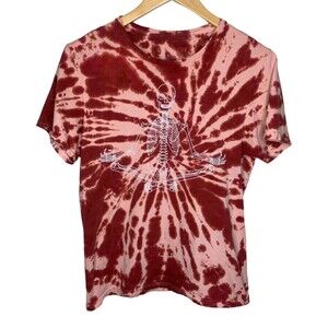 Chemistry tie dye meditating skeleton tee shirt size small